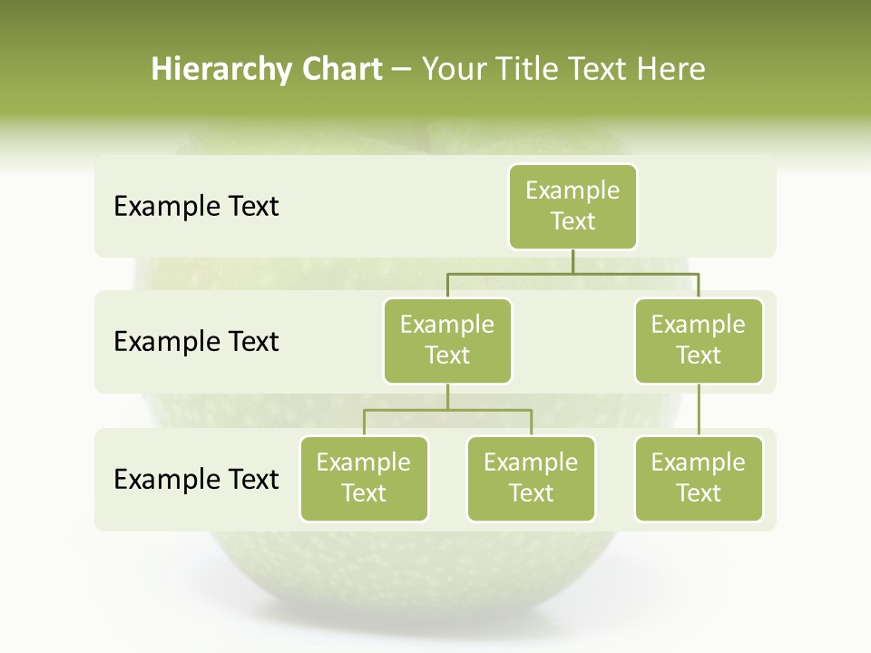 A Green Apple Sitting On Top Of A White Table PowerPoint Template