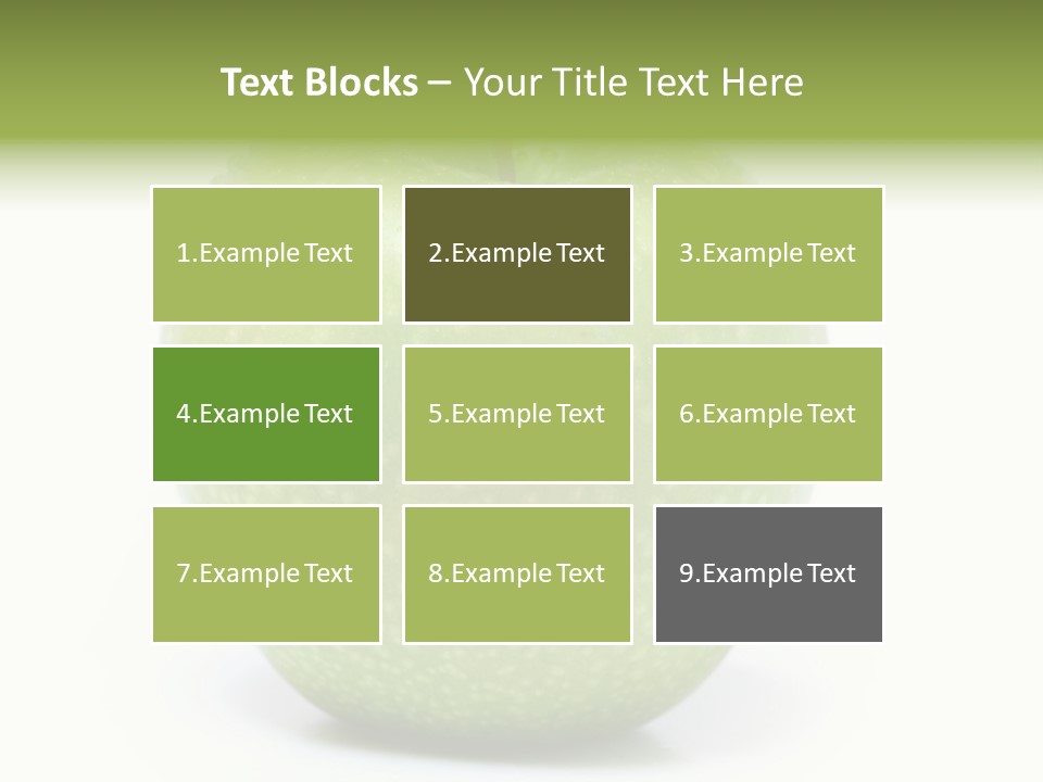 A Green Apple Sitting On Top Of A White Table PowerPoint Template
