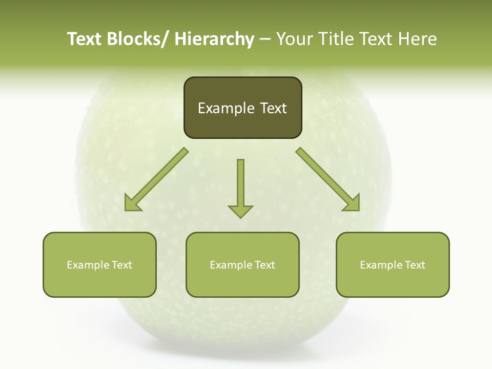 A Green Apple Sitting On Top Of A White Table PowerPoint Template
