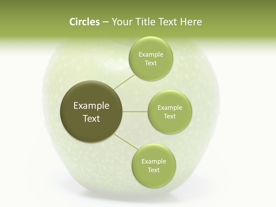 A Green Apple Sitting On Top Of A White Table PowerPoint Template