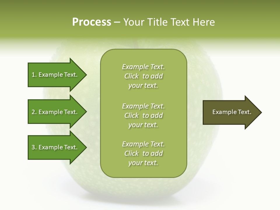 A Green Apple Sitting On Top Of A White Table PowerPoint Template