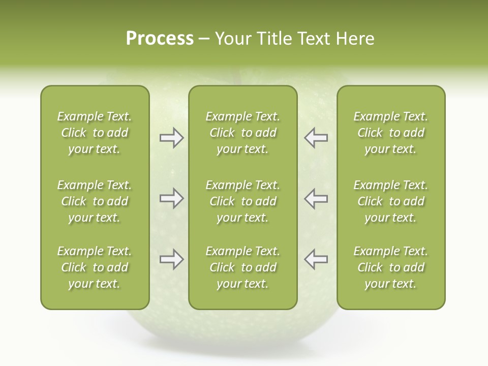 A Green Apple Sitting On Top Of A White Table PowerPoint Template