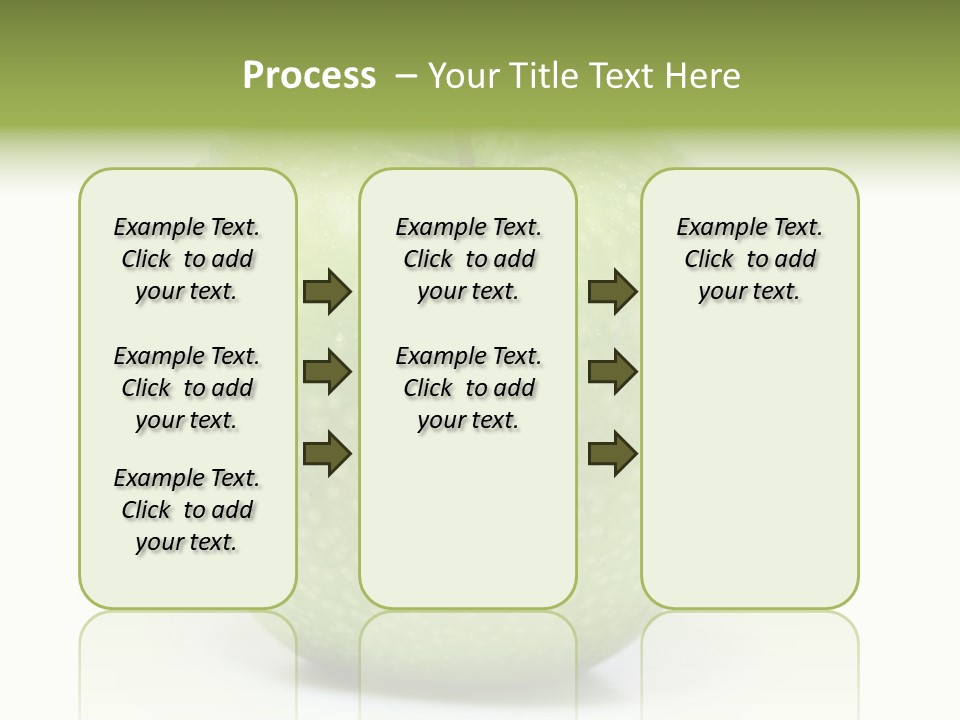 A Green Apple Sitting On Top Of A White Table PowerPoint Template