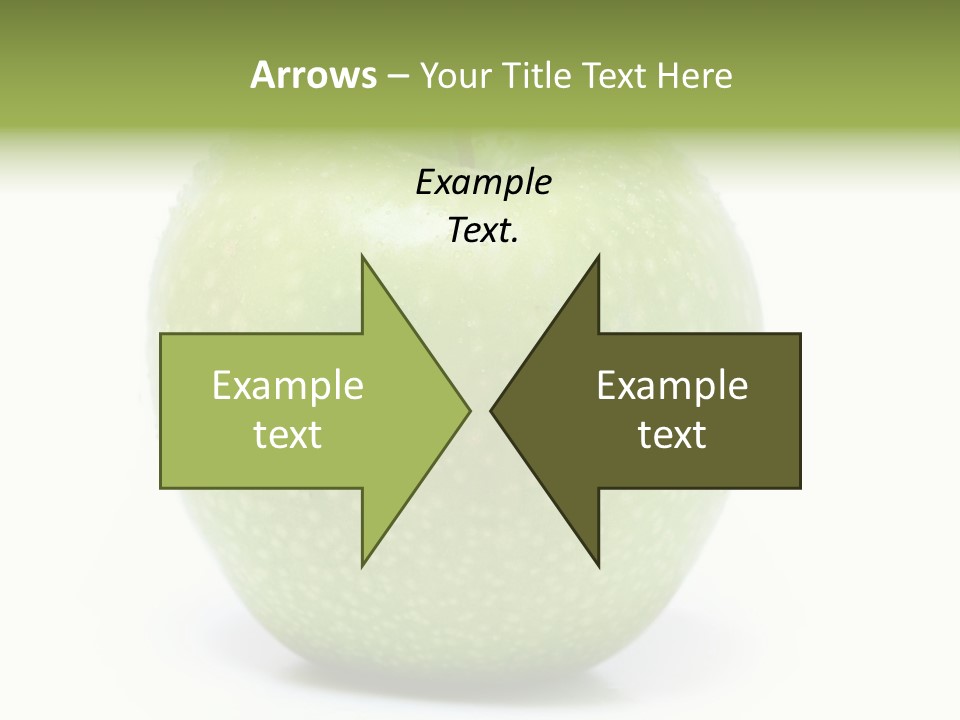 A Green Apple Sitting On Top Of A White Table PowerPoint Template