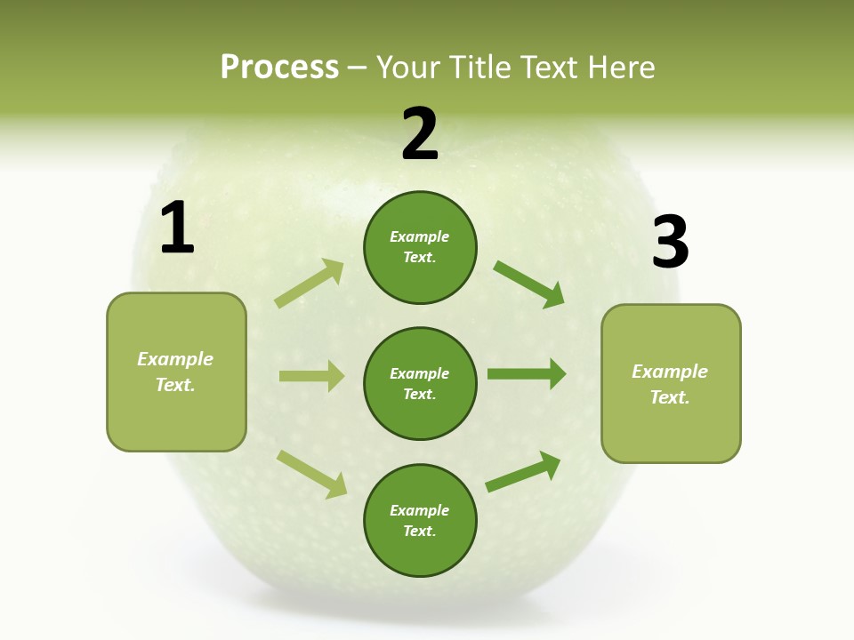 A Green Apple Sitting On Top Of A White Table PowerPoint Template