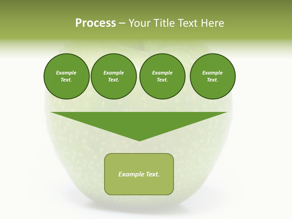 A Green Apple Sitting On Top Of A White Table PowerPoint Template