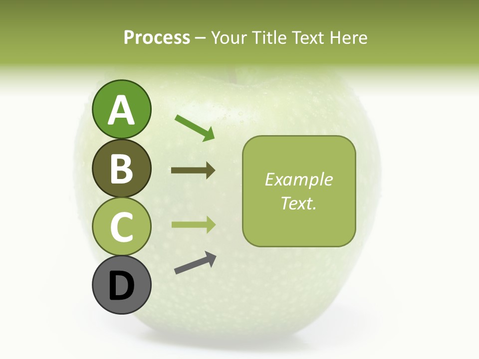 A Green Apple Sitting On Top Of A White Table PowerPoint Template