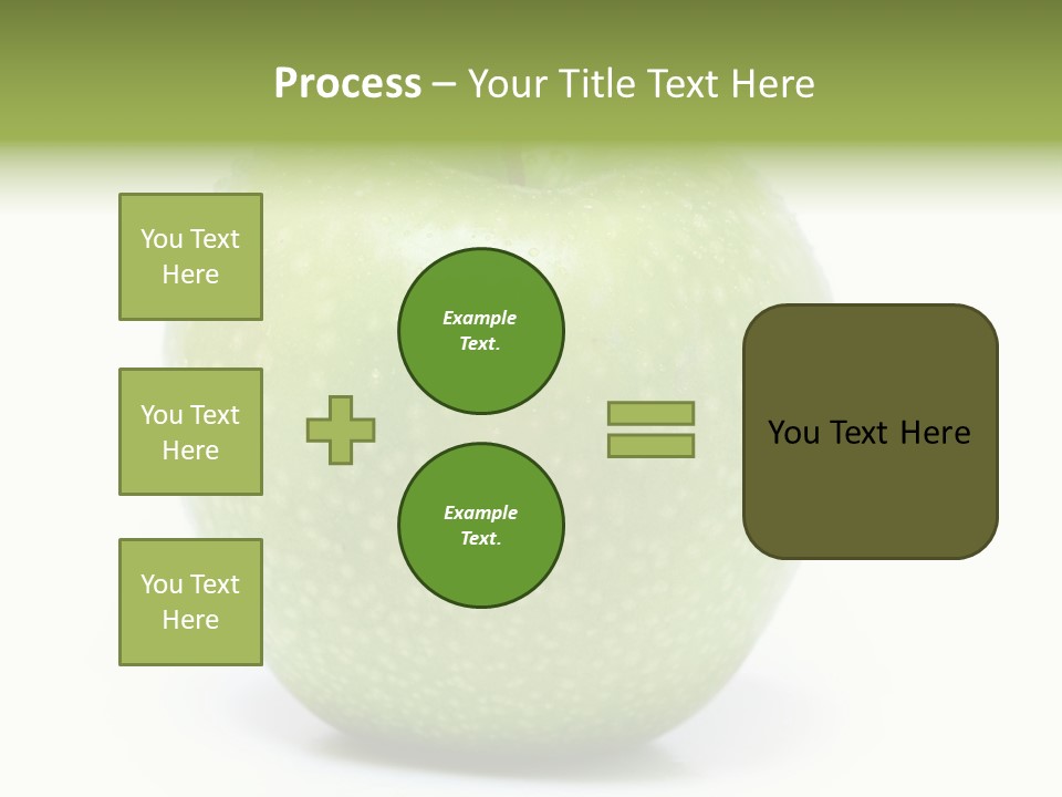 A Green Apple Sitting On Top Of A White Table PowerPoint Template