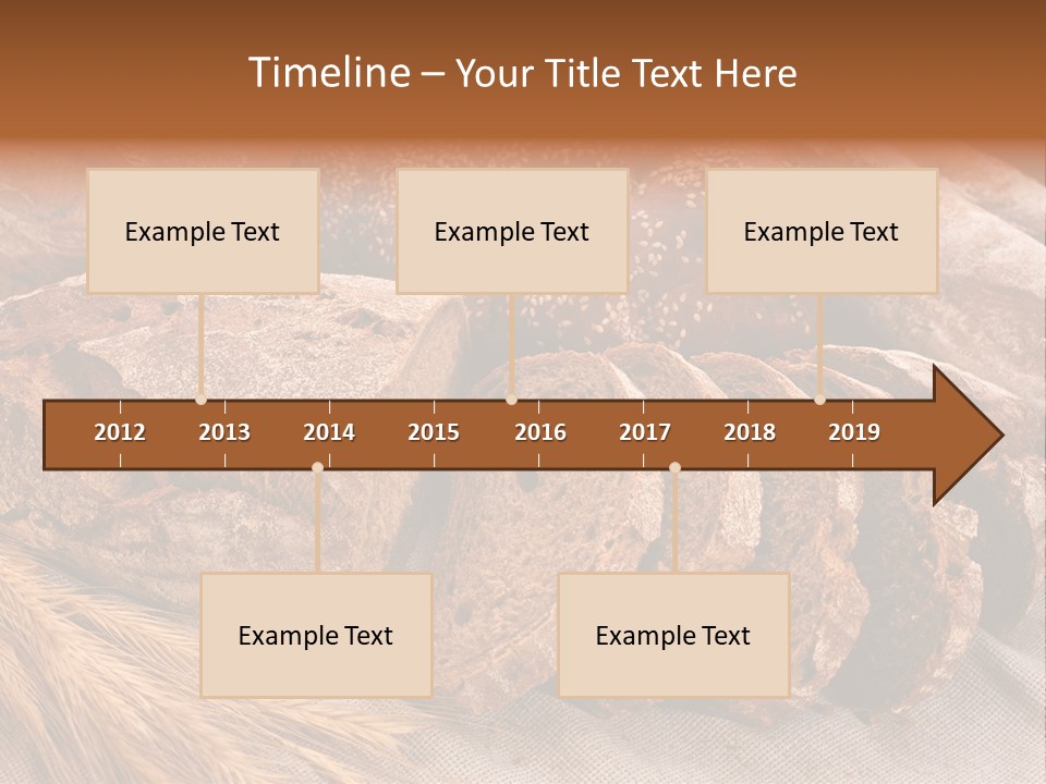 Sliced Country-Styled Brown Bread Baton And Rye Spikes On The Canvas Tablecloth With Bread Loafs Assortment PowerPoint Template