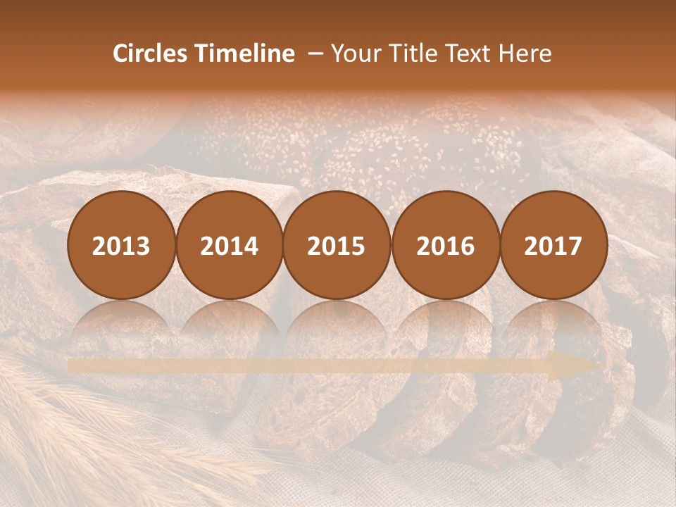 Sliced Country-Styled Brown Bread Baton And Rye Spikes On The Canvas Tablecloth With Bread Loafs Assortment PowerPoint Template