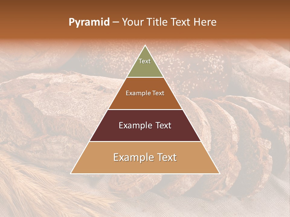 Sliced Country-Styled Brown Bread Baton And Rye Spikes On The Canvas Tablecloth With Bread Loafs Assortment PowerPoint Template