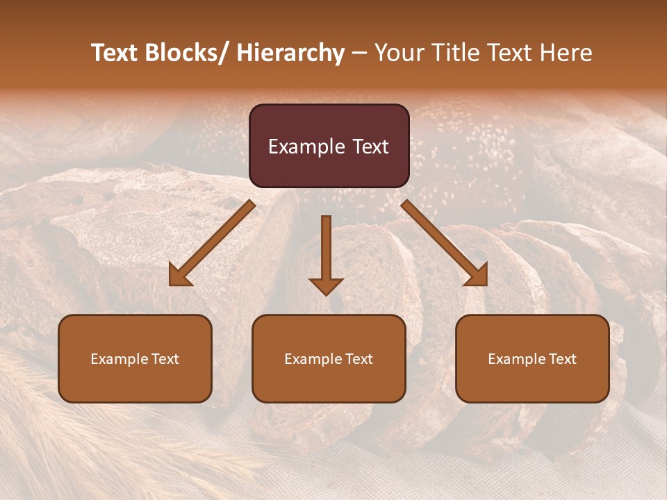 Sliced Country-Styled Brown Bread Baton And Rye Spikes On The Canvas Tablecloth With Bread Loafs Assortment PowerPoint Template