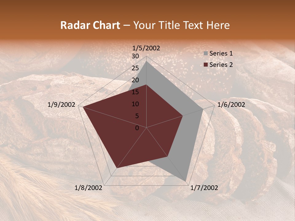 Sliced Country-Styled Brown Bread Baton And Rye Spikes On The Canvas Tablecloth With Bread Loafs Assortment PowerPoint Template