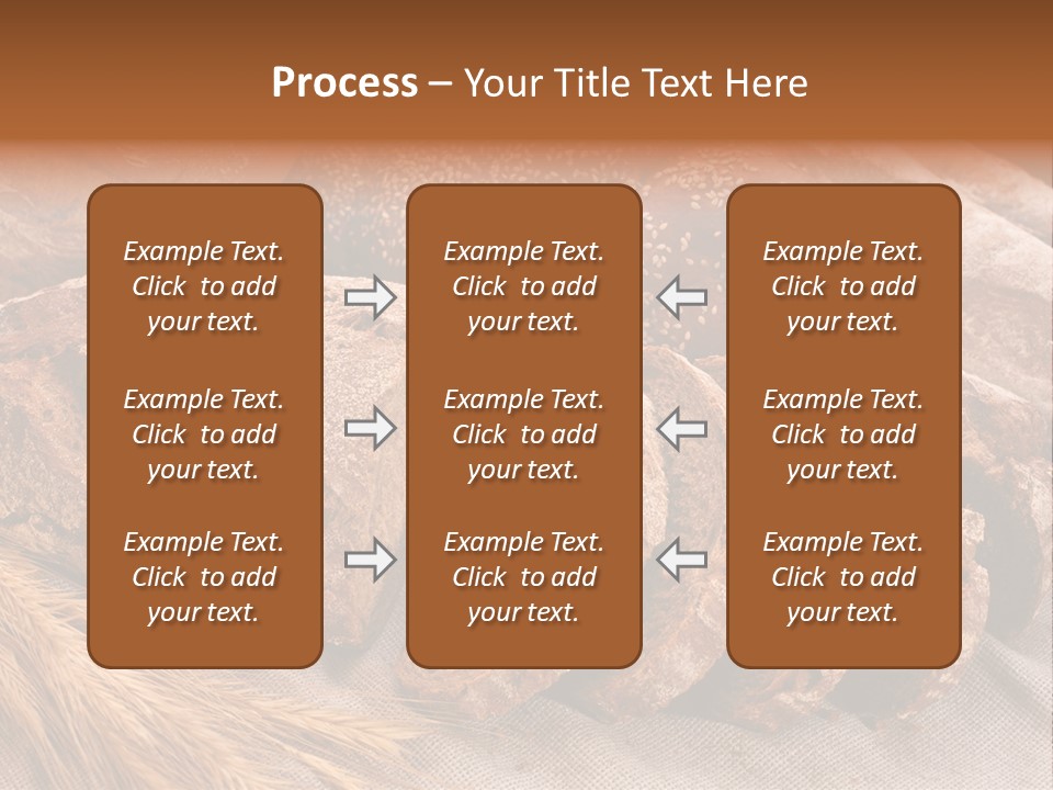 Sliced Country-Styled Brown Bread Baton And Rye Spikes On The Canvas Tablecloth With Bread Loafs Assortment PowerPoint Template