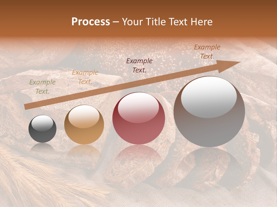 Sliced Country-Styled Brown Bread Baton And Rye Spikes On The Canvas Tablecloth With Bread Loafs Assortment PowerPoint Template