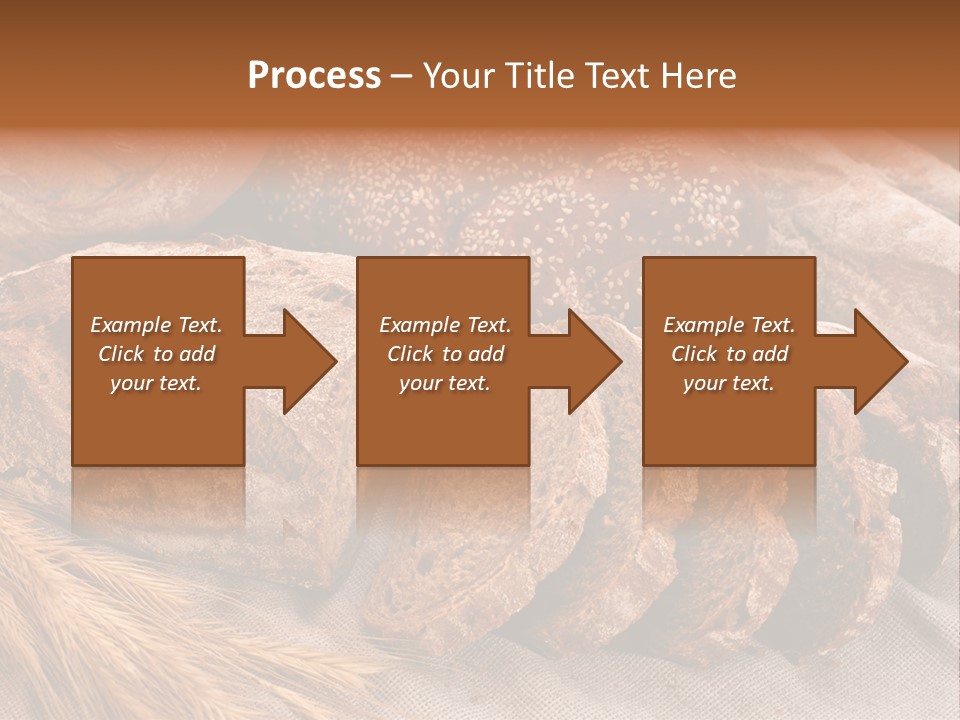 Sliced Country-Styled Brown Bread Baton And Rye Spikes On The Canvas Tablecloth With Bread Loafs Assortment PowerPoint Template