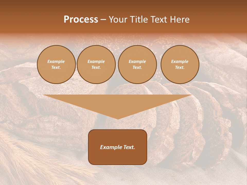 Sliced Country-Styled Brown Bread Baton And Rye Spikes On The Canvas Tablecloth With Bread Loafs Assortment PowerPoint Template