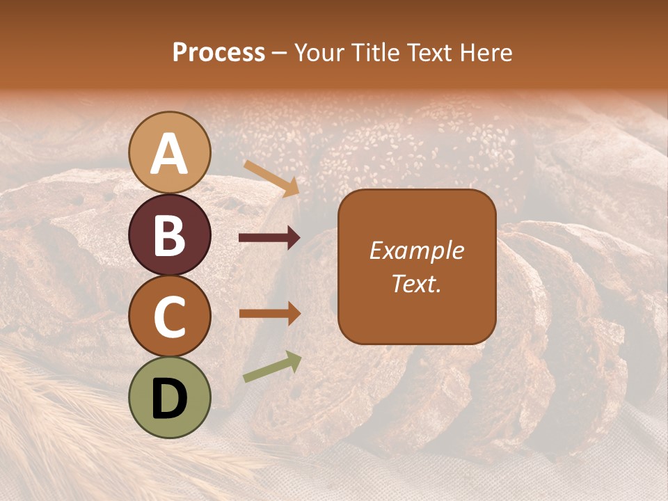 Sliced Country-Styled Brown Bread Baton And Rye Spikes On The Canvas Tablecloth With Bread Loafs Assortment PowerPoint Template