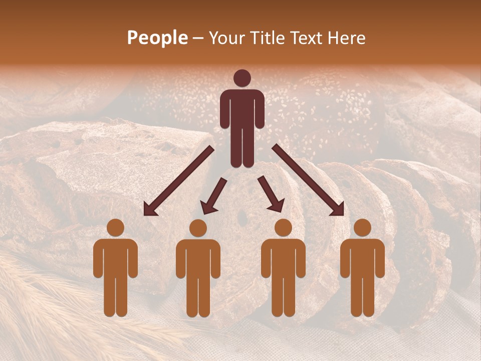 Sliced Country-Styled Brown Bread Baton And Rye Spikes On The Canvas Tablecloth With Bread Loafs Assortment PowerPoint Template