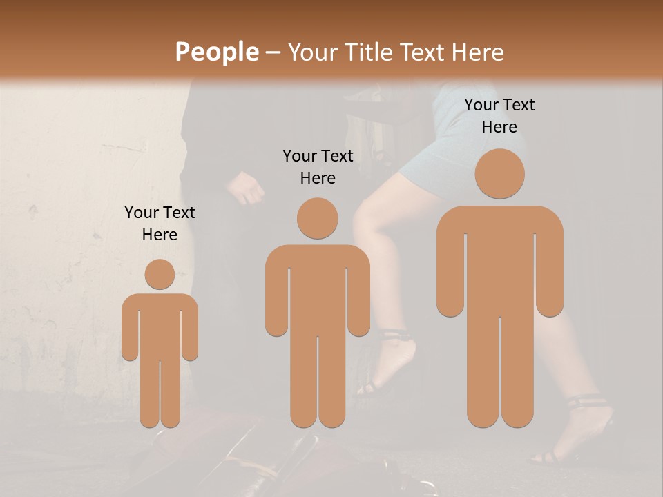 Woman Beating Up The Assailant PowerPoint Template