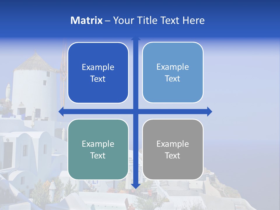 Windmill On Santorini Island, Greece PowerPoint Template