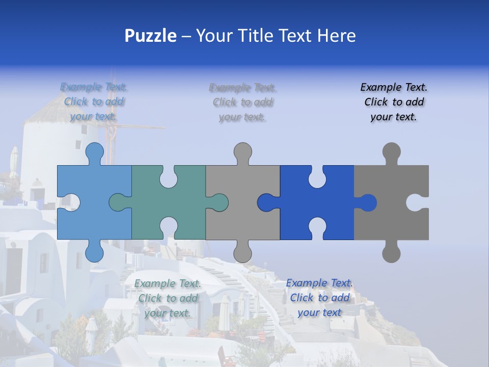 Windmill On Santorini Island, Greece PowerPoint Template
