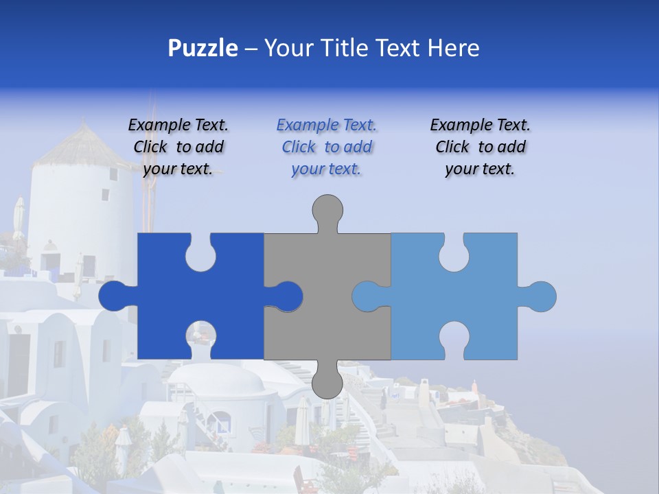 Windmill On Santorini Island, Greece PowerPoint Template