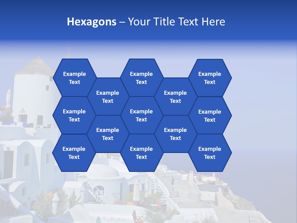 Windmill On Santorini Island, Greece PowerPoint Template