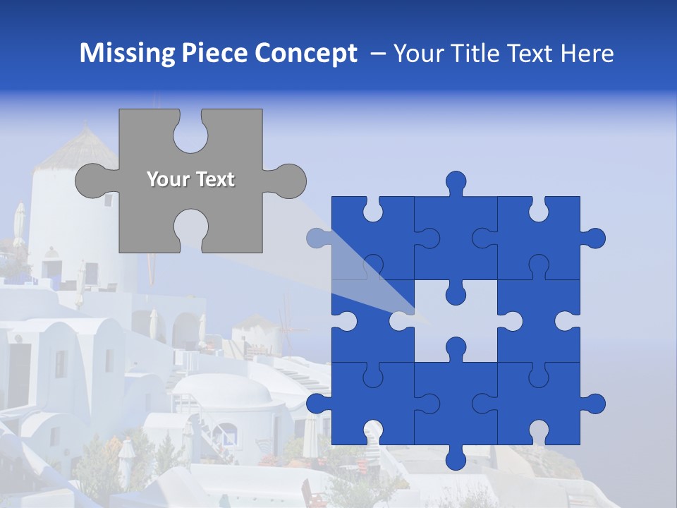 Windmill On Santorini Island, Greece PowerPoint Template