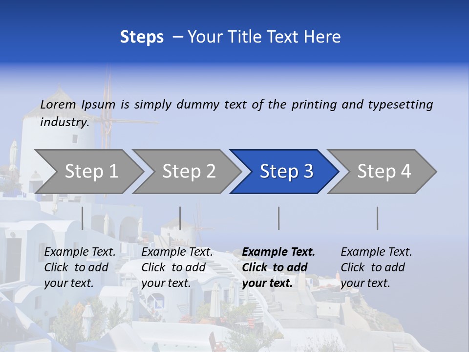 Windmill On Santorini Island, Greece PowerPoint Template