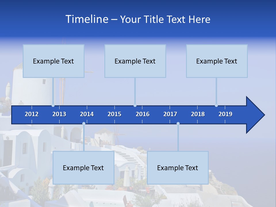 Windmill On Santorini Island, Greece PowerPoint Template