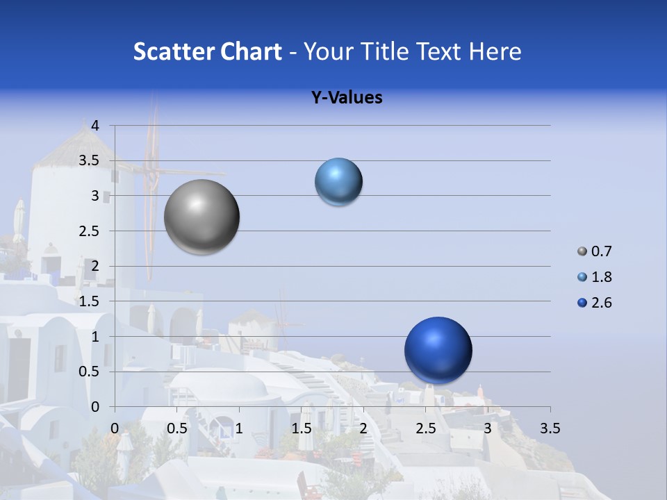 Windmill On Santorini Island, Greece PowerPoint Template