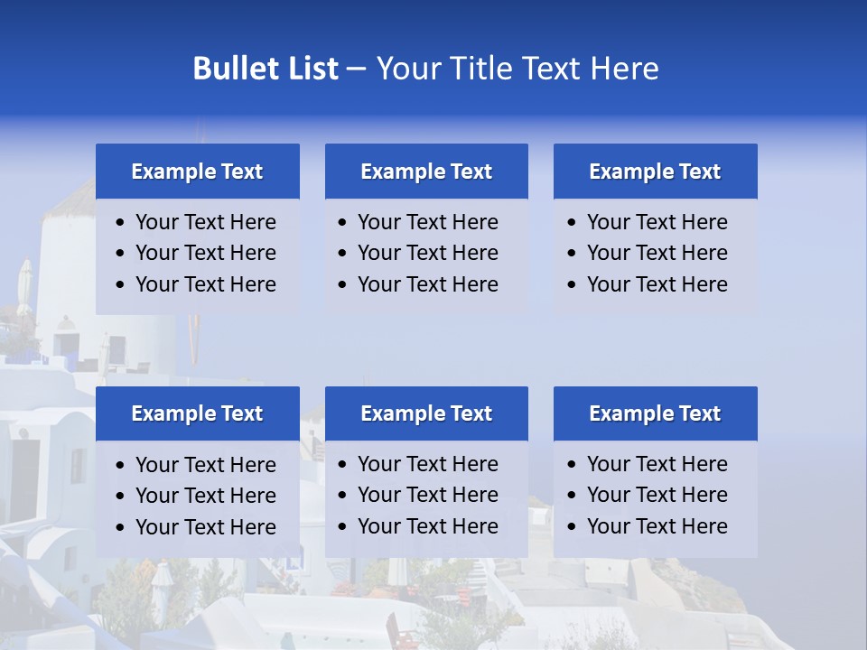 Windmill On Santorini Island, Greece PowerPoint Template