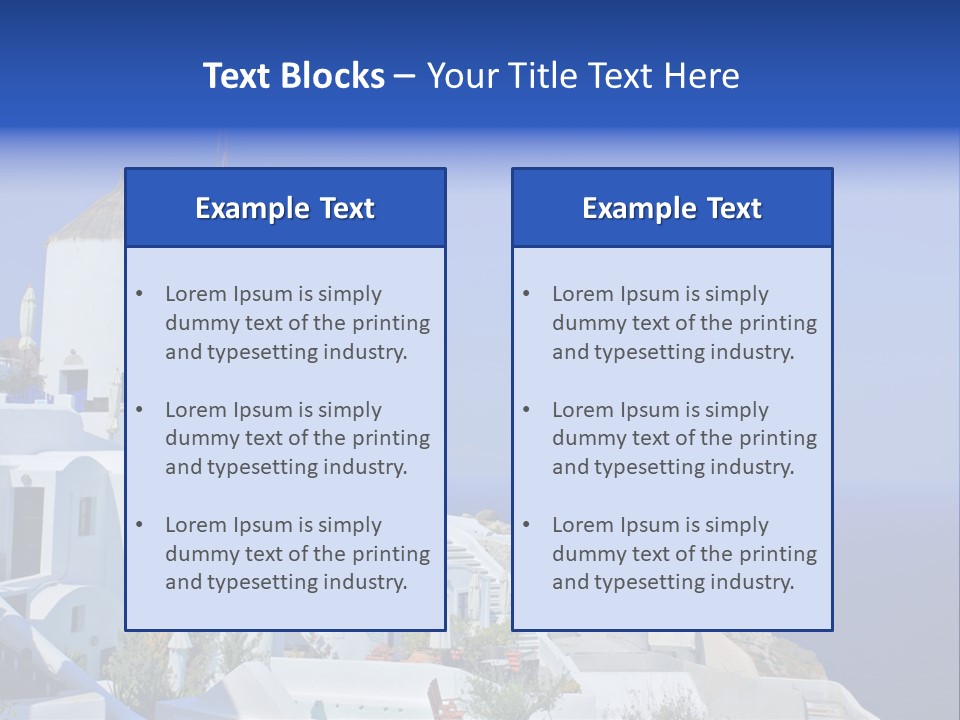 Windmill On Santorini Island, Greece PowerPoint Template