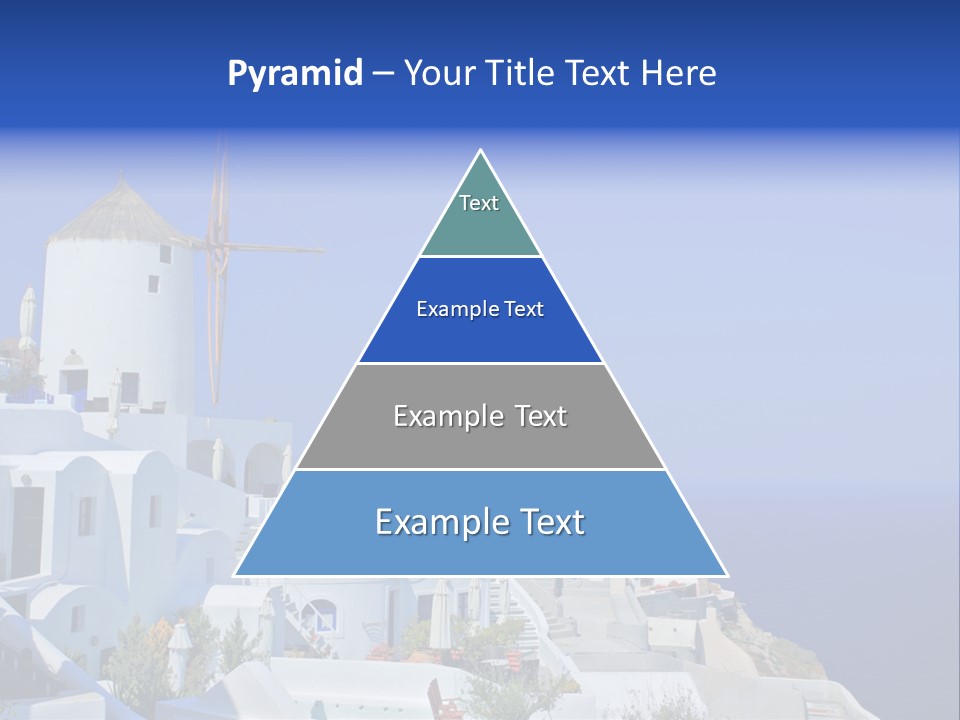 Windmill On Santorini Island, Greece PowerPoint Template