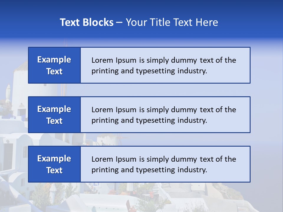 Windmill On Santorini Island, Greece PowerPoint Template
