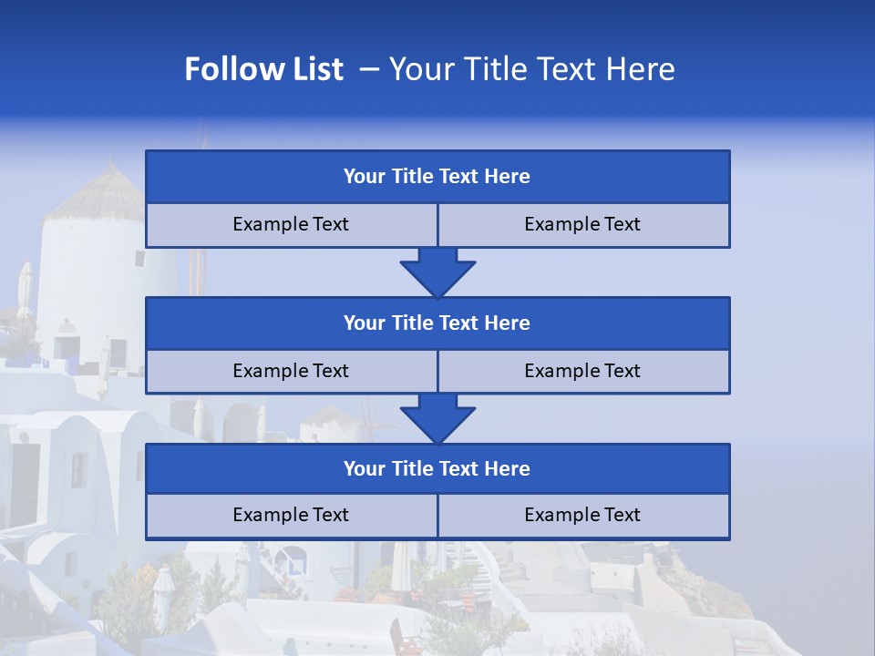 Windmill On Santorini Island, Greece PowerPoint Template