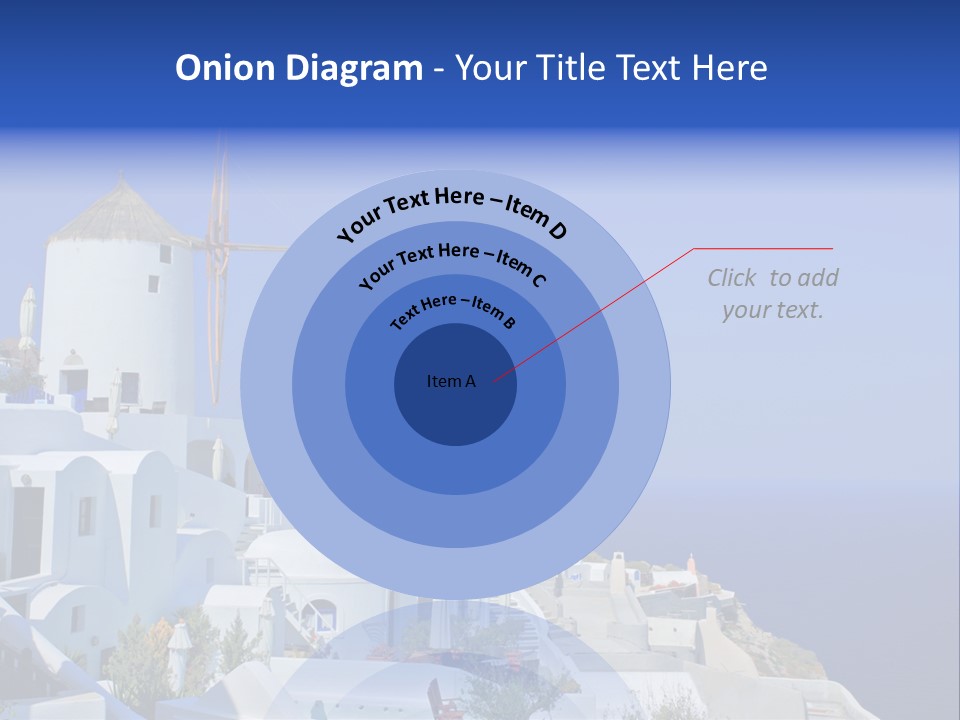 Windmill On Santorini Island, Greece PowerPoint Template