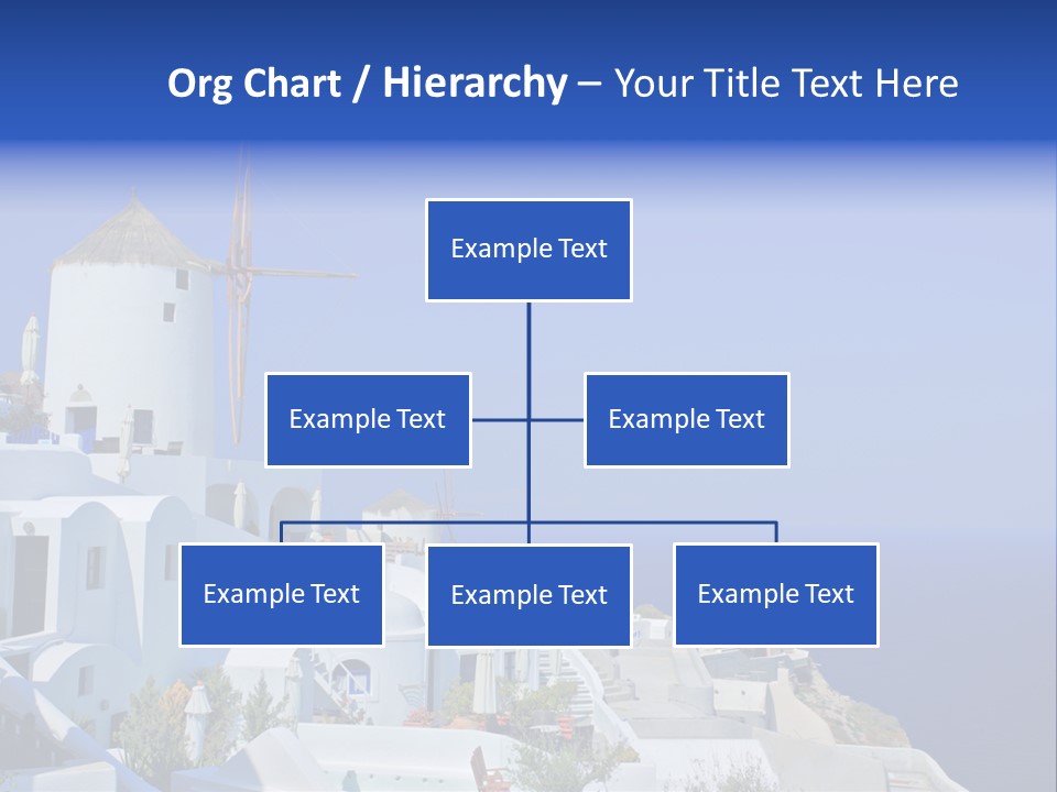 Windmill On Santorini Island, Greece PowerPoint Template