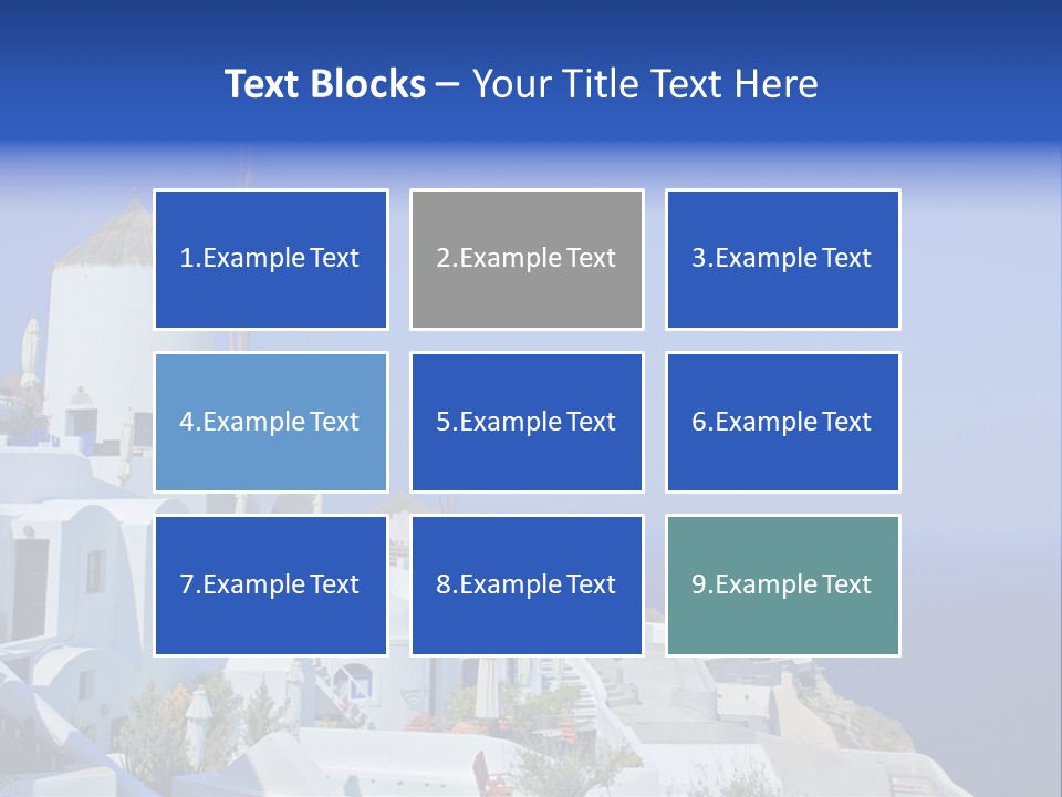 Windmill On Santorini Island, Greece PowerPoint Template