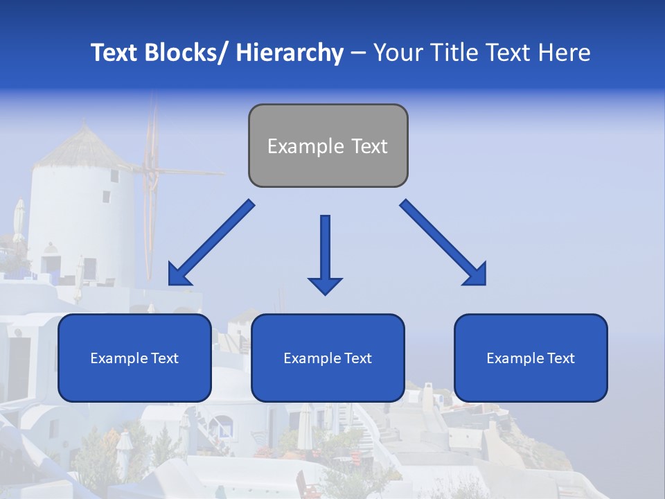 Windmill On Santorini Island, Greece PowerPoint Template