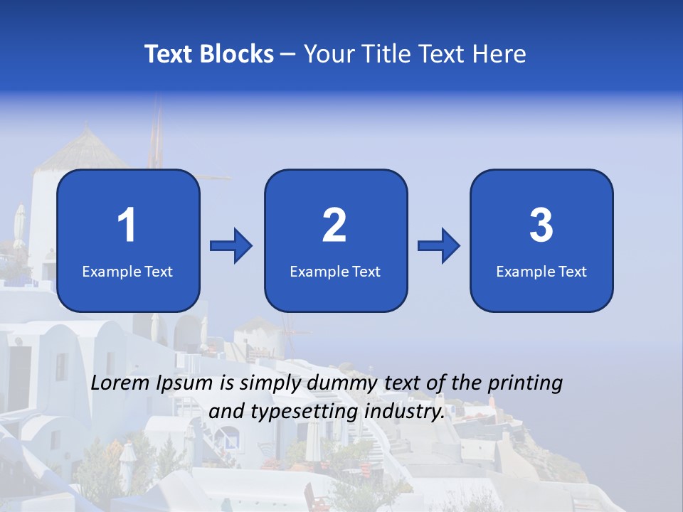 Windmill On Santorini Island, Greece PowerPoint Template