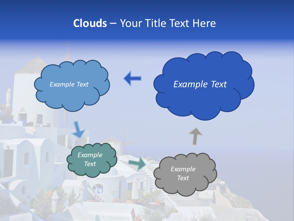Windmill On Santorini Island, Greece PowerPoint Template