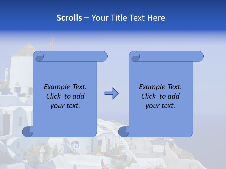 Windmill On Santorini Island, Greece PowerPoint Template
