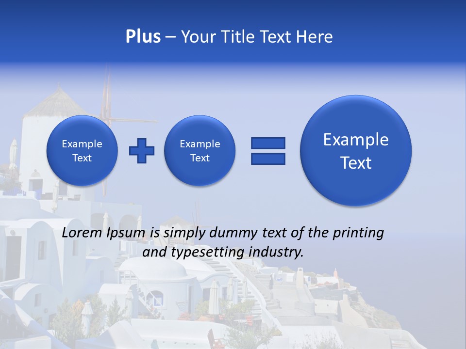 Windmill On Santorini Island, Greece PowerPoint Template