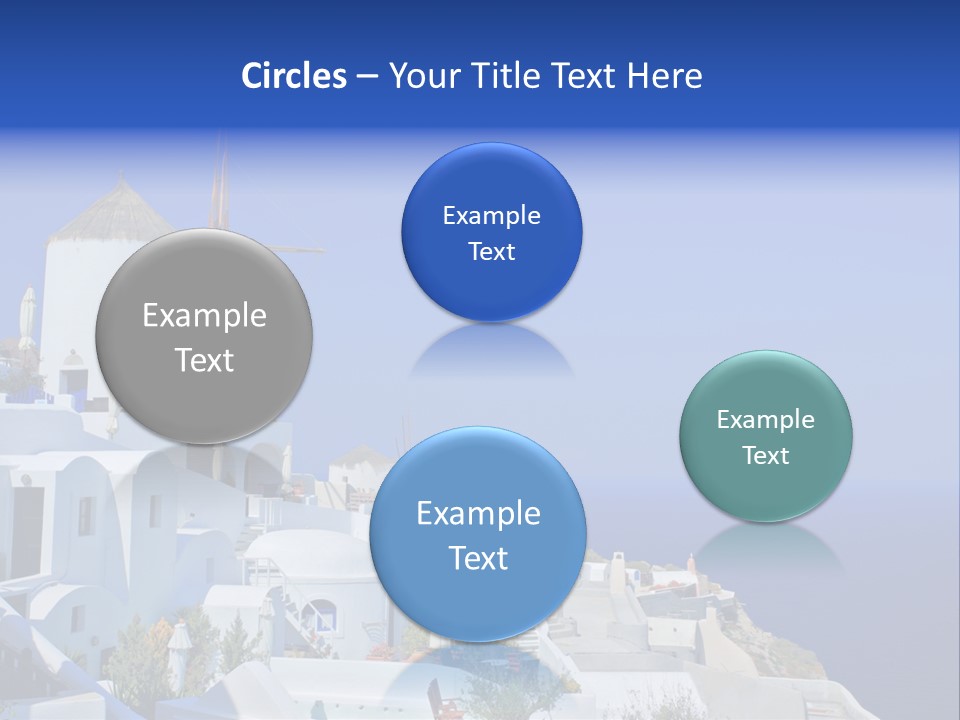 Windmill On Santorini Island, Greece PowerPoint Template