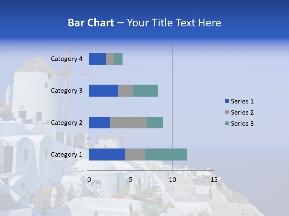 Windmill On Santorini Island, Greece PowerPoint Template
