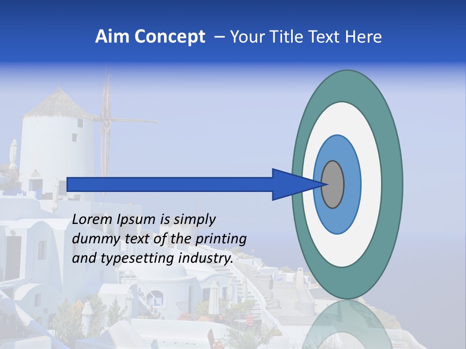 Windmill On Santorini Island, Greece PowerPoint Template