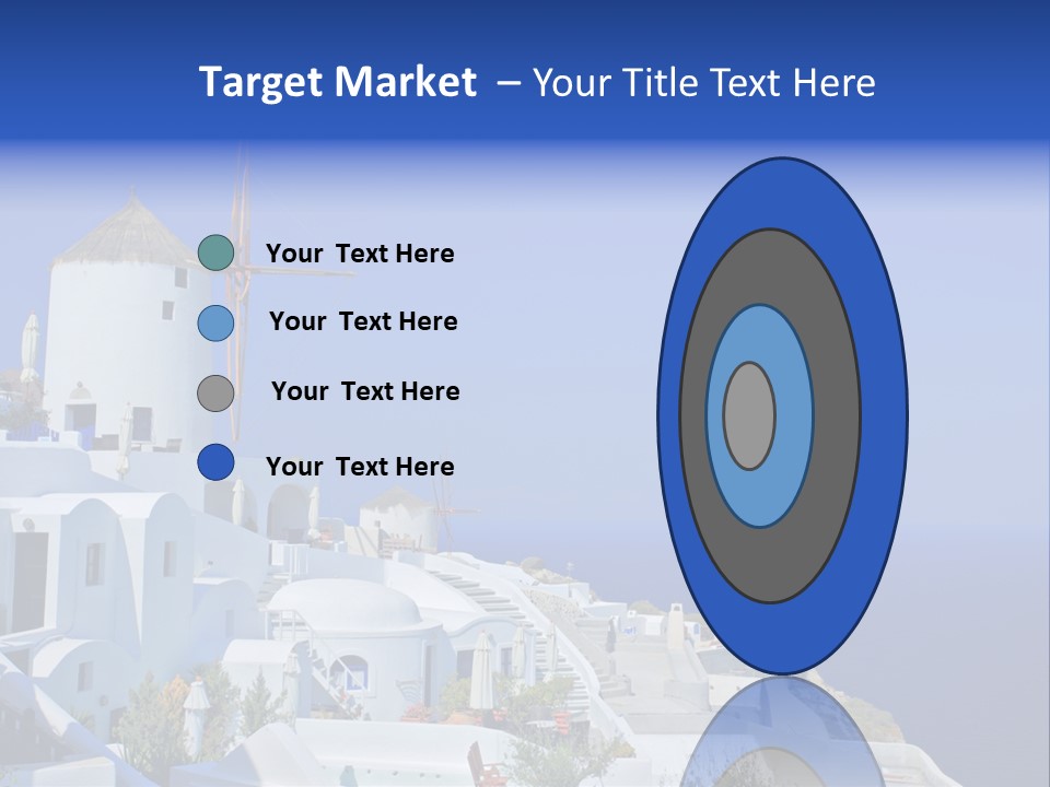 Windmill On Santorini Island, Greece PowerPoint Template