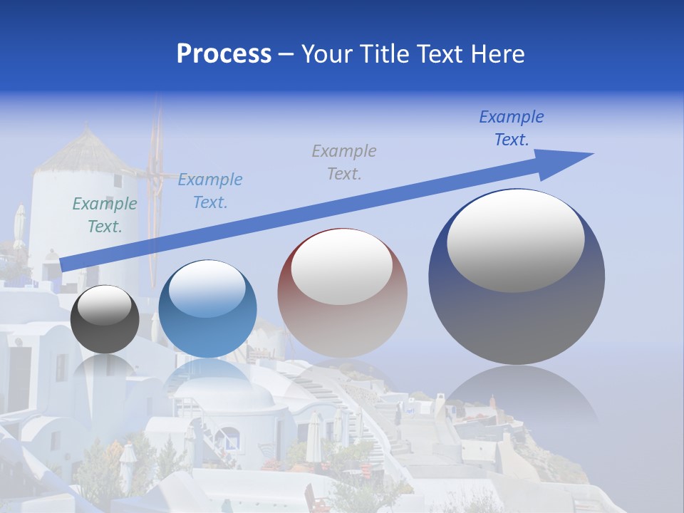 Windmill On Santorini Island, Greece PowerPoint Template